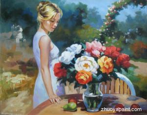 A Lady with FlowersItem Number: GP02832