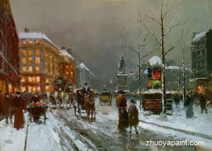 Place de Clichy in Winter