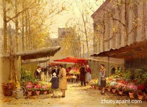 Marche Aux Fleurs A La Madeleine