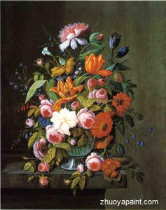 Summer Flowers in a Glass Bowl