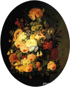 Vase of Flowers with Bird´s Nest