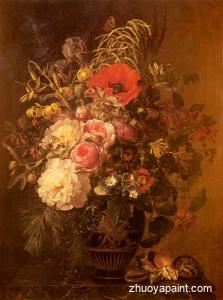 A Still Life with Flowers in a Greek Vase
