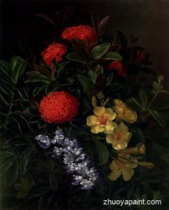 Allemanda, Ixora and Orchids