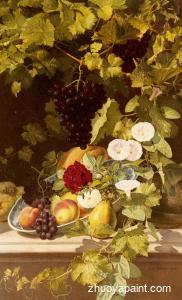 A Still Life With Fruit, Flowers And A Vase