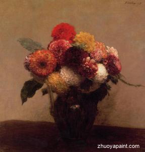 Dahlias, Queens Daisies, Roses and Corn Flowers