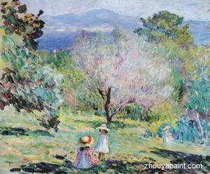 Girls in a landscape in Cannes