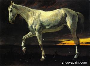 White Horse and Sunset