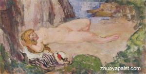 Nude in a landscape