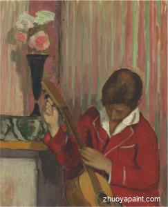 Pierre Labasque playing a guitar