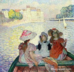 Three Girls in a boat