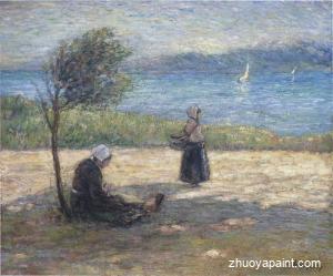 Two Britons by the sea