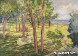 Two girls in a landscape