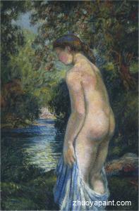 Young bather by the river