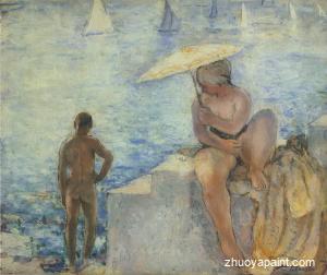 Young Bather with Parasol