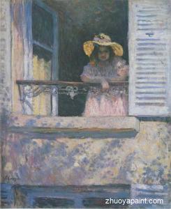 Young girl in a window