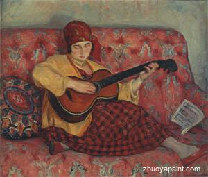 Young girl with guitar