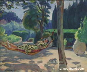 Young woman on a hammock