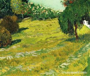 Garden with Weeping Willow