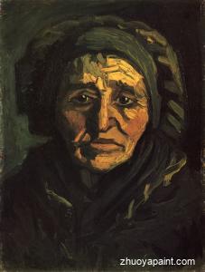 Head of a Peasant Woman with a Greenish Lace Cap