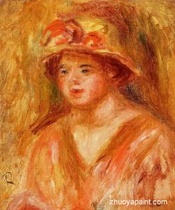 Bust of a Young Girl in a Straw Hat