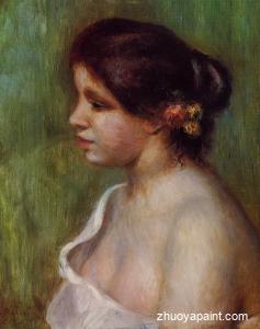 Bust of a Young Woman with Flowered Ear