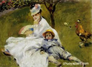 Camille Monet and Her Son Jean in the Garden at Argenteuil