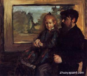 Henri Rouart and His Daughter Helene