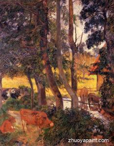 Cattle Drinking (also known as Edge of the Pond)