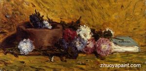 China Asters, Hat and Book