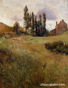 Dogs Running through a Field