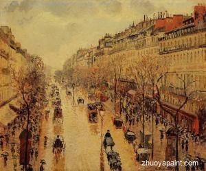 Boulevard Montmartre-Afternoon, in the Rain