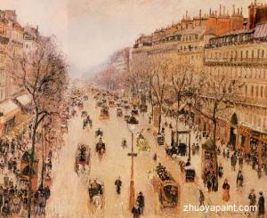 Boulevard Montmartre-Morning, Grey Weather