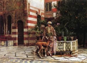 Girl in a Moorish Courtyard