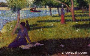 Seated and Standing Woman