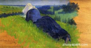 Peasant Woman Stretched out on the Grass