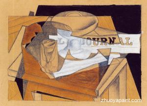 Bowl, Glass and Newspaper