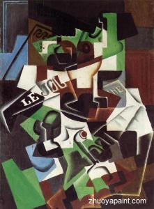 Fruit Bowl, Pipe and Newspaper