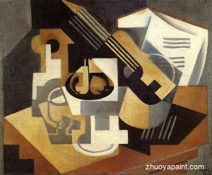 Guitar and Fruit Dish