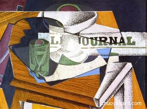 Fruit Bowl, Book and Newspaper