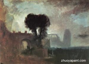 Archway with Trees by the Sea