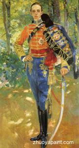Alphonso XIII in Hussars Uniform