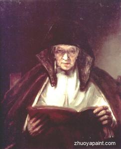An Old Woman Reading