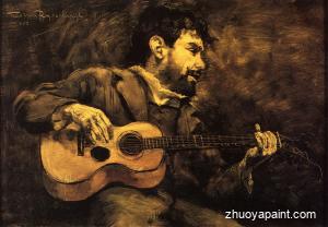 Dario de Regoyos Playing the Guitar