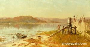 A Fisherman&acute;s Windlass, sketch on the Hudson