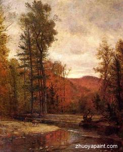 Adirondack Woodland with Two Deer