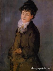 Isabelle Lemonnier with a White Scarf