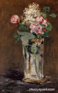 Flowers in a Crystal Vase