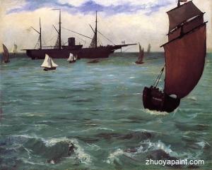 Fishing Boat Coming in Before the Wind