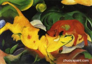 Cows, Yellow-Red-Green