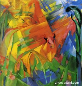 Animals in Landscape (also known as Painting with Bulls)